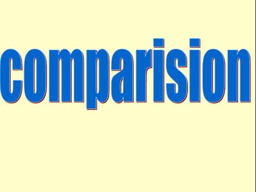 English - Comparision