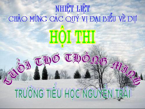 Chương trình Hội thi "Tuổi thơ thông minh"