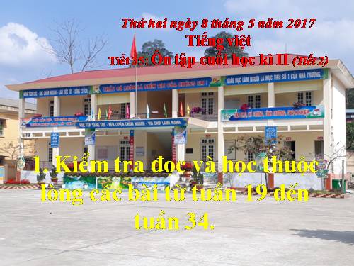 Tuần 35. Ôn tập Cuối Học kì II