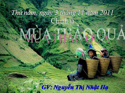 Tuần 12. Nghe-viết: Mùa thảo quả