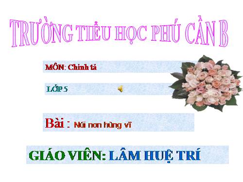 Tuần 24. Nghe-viết: Núi non hùng vĩ