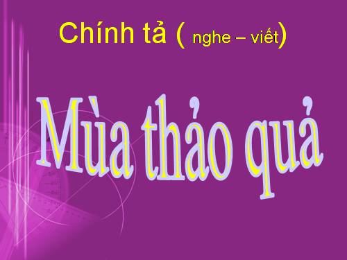 Tuần 12. Nghe-viết: Mùa thảo quả