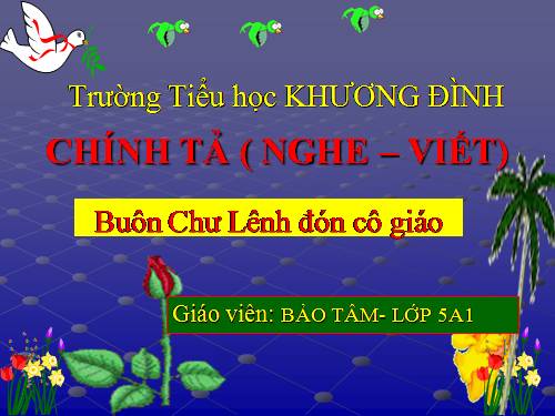 Tuần 15. Nghe-viết: Buôn Chư Lênh đón cô giáo