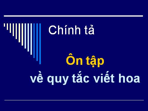 Chính tả (TC): Quy tắc viết hoa