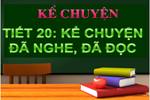 Tuần 2. Kể chuyện đã nghe, đã đọc (về một anh hùng, danh nhân của nước ta)