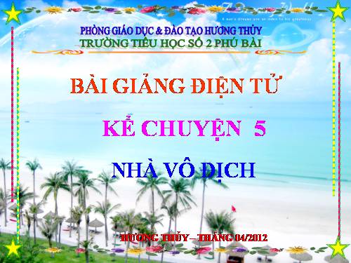 Tuần 32. Nhà vô địch