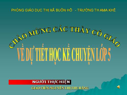 Tuần 31. Kể chuyện được chứng kiến hoặc tham gia (một việc làm tốt của bạn em)