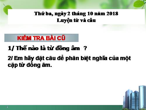 Tuần 7. Từ nhiều nghĩa