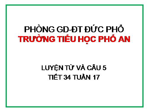 Tuần 17. Ôn tập về câu