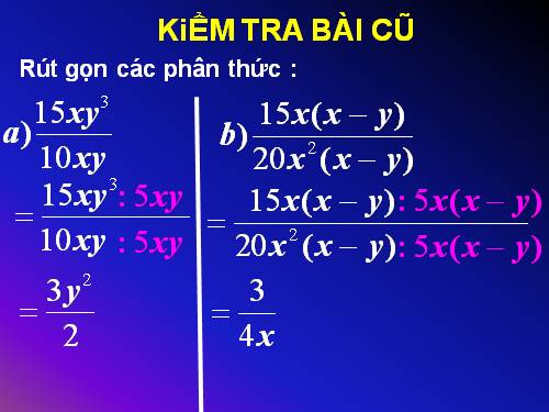 bài luyện tập rút gọn phân thức rất hay