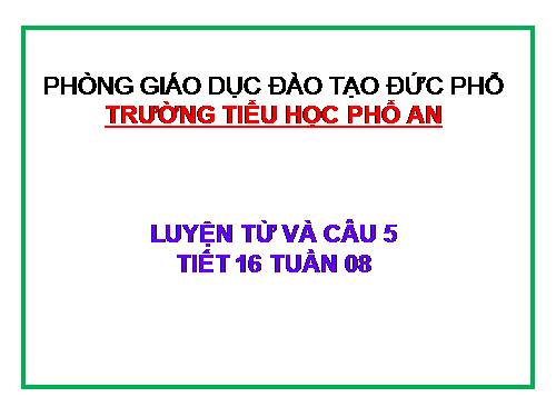 Tuần 7-8. Luyện tập về từ nhiều nghĩa