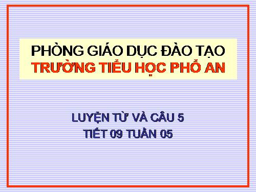 Tuần 5. MRVT: Hoà bình