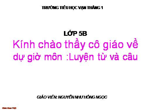 Tuần 1-2-3. Luyện tập về từ đồng nghĩa