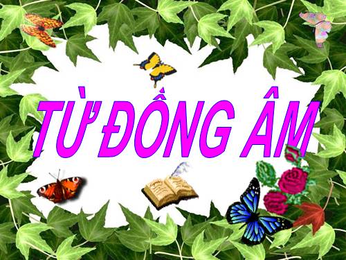 Tuần 5. Từ đồng âm