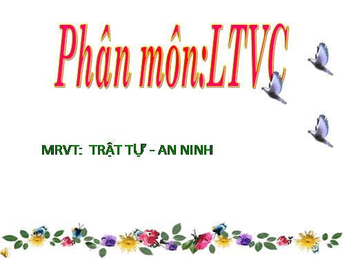 Tuần 23-24. MRVT: Trật tự - An ninh