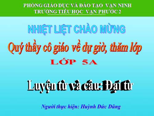 Tuần 9. Đại từ