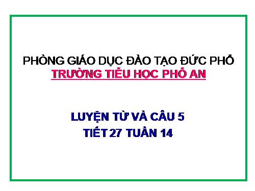 Tuần 14. Ôn tập về từ loại