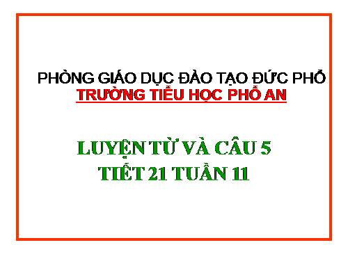 Tuần 11. Đại từ xưng hô