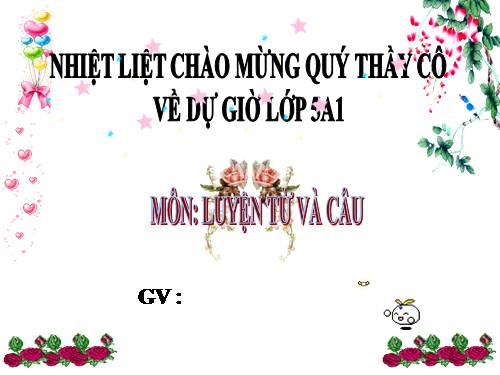 Tuần 11. Đại từ xưng hô