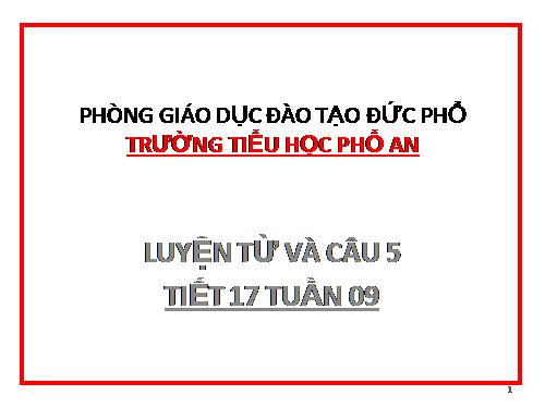 Tuần 8-9. MRVT: Thiên nhiên