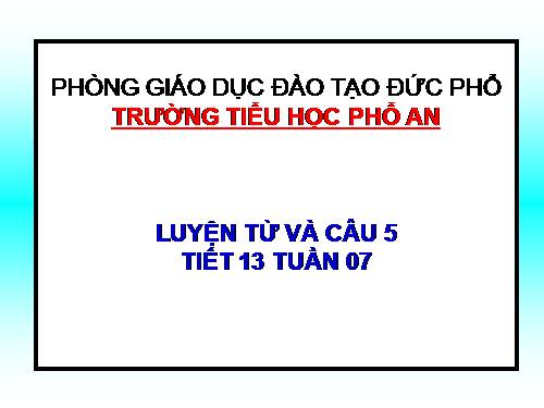 Tuần 7. Từ nhiều nghĩa