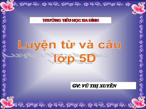 Tuần 5. MRVT: Hoà bình