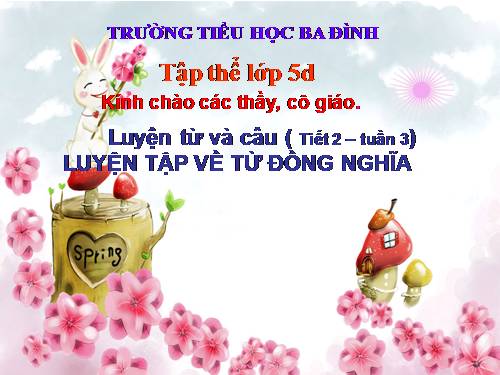 Tuần 1-2-3. Luyện tập về từ đồng nghĩa