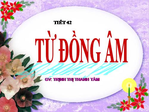 Tuần 5. Từ đồng âm