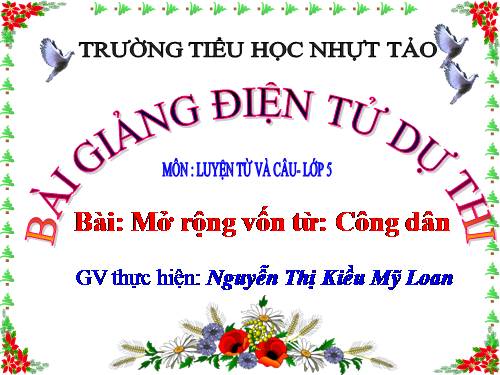 Tuần 20-21. MRVT: Công dân