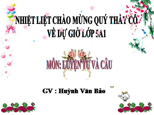 Tuần 11. Đại từ xưng hô