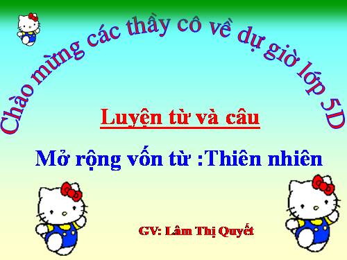 Tuần 8-9. MRVT: Thiên nhiên