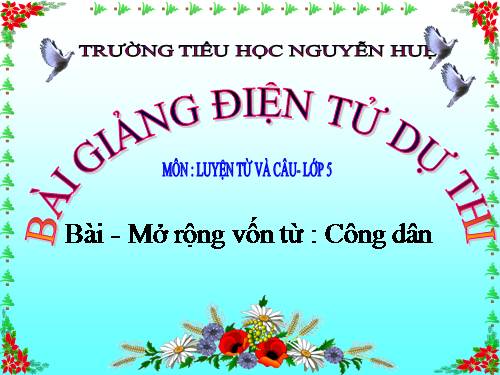 Tuần 20-21. MRVT: Công dân