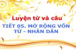 Tuần 3. MRVT: Nhân dân