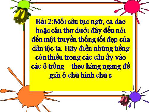 Tuần 26-27. MRVT: Truyền thống