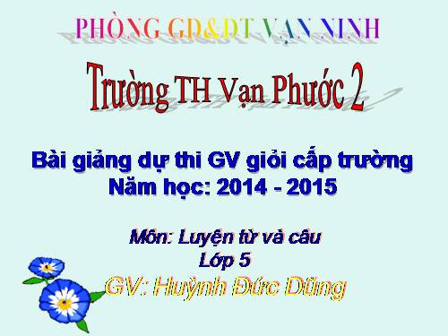 Tuần 12-13. MRVT: Bảo vệ môi trường