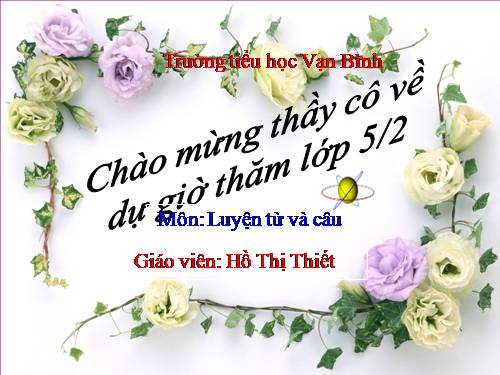 Tuần 11. Đại từ xưng hô