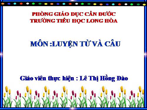 Tuần 11. Đại từ xưng hô