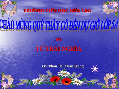 Tuần 4. Từ trái nghĩa