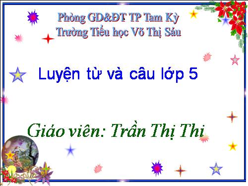 Tuần 15-16. Tổng kết vốn từ