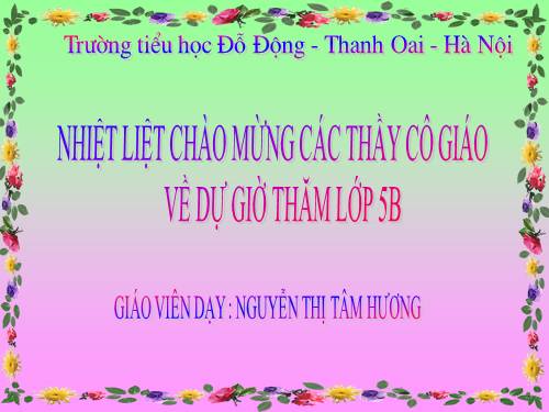 Tuần 8-9. MRVT: Thiên nhiên