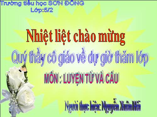 Tuần 30. MRVT: Nam và nữ