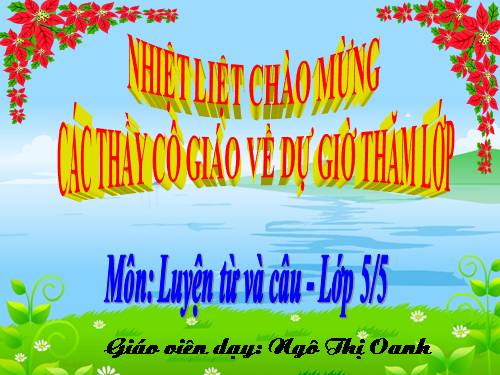 Tuần 8-9. MRVT: Thiên nhiên