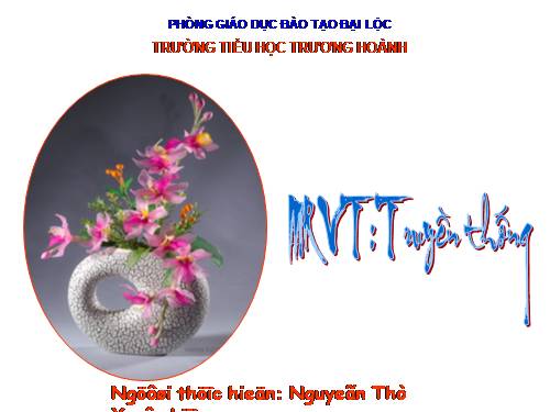 Tuần 26-27. MRVT: Truyền thống