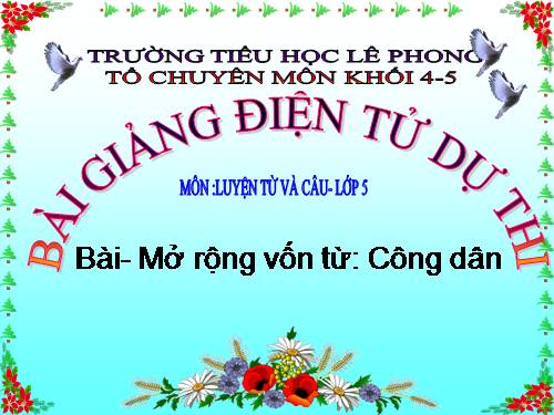 Tuần 20-21. MRVT: Công dân