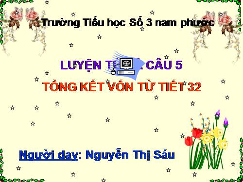 Tuần 15-16. Tổng kết vốn từ