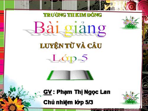 Tuần 15-16. Tổng kết vốn từ