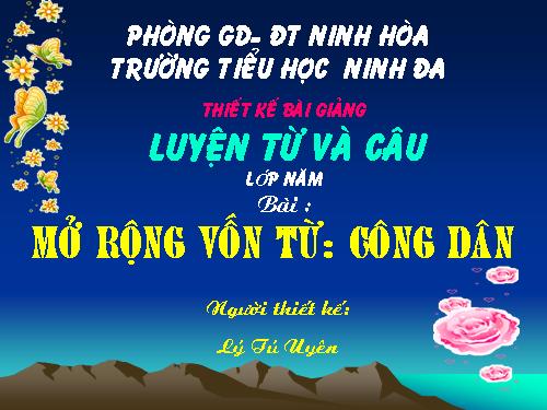 Tuần 20-21. MRVT: Công dân