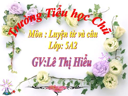 Tuần 15-16. Tổng kết vốn từ