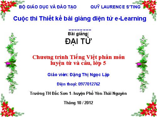 Tuần 9. Đại từ