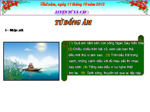 Tuần 5. Từ đồng âm